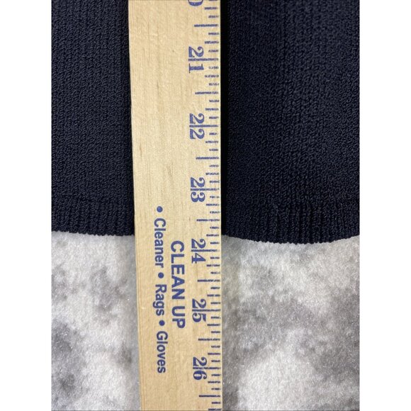 St John Basics Marie‎ Gray Santana Knit Skirt Womens Size Medium Black - Picture 4 of 8